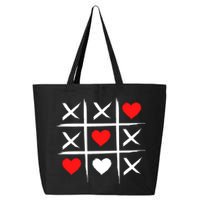 XOXO Tic Tac Toe Heart Valentines Day 25L Jumbo Tote