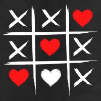 XOXO Tic Tac Toe Heart Valentines Day 25L Jumbo Tote
