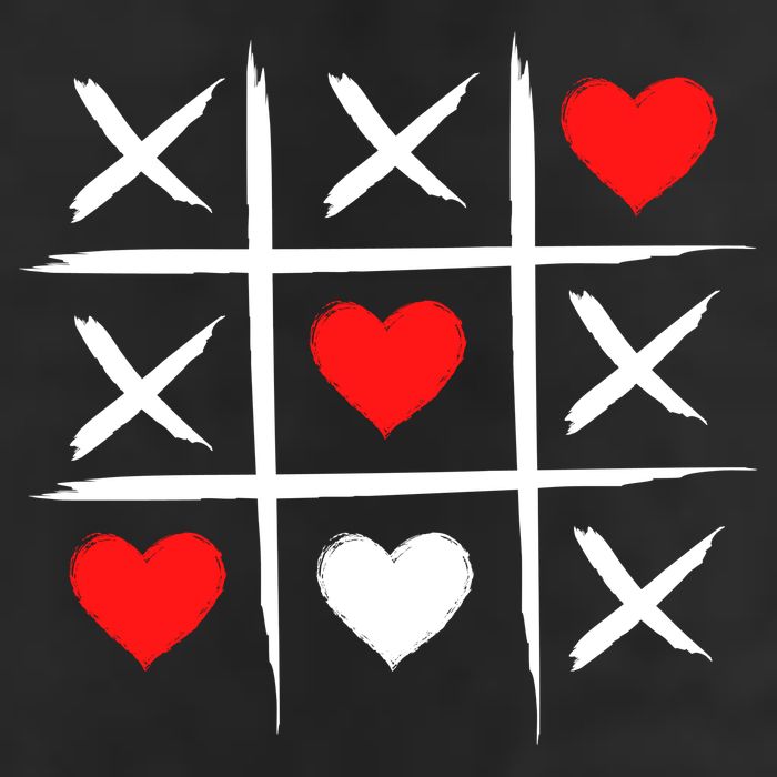 XOXO Tic Tac Toe Heart Valentines Day 25L Jumbo Tote