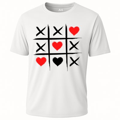 XOXO Tic Tac Toe Heart Valentines Day Performance Shirt