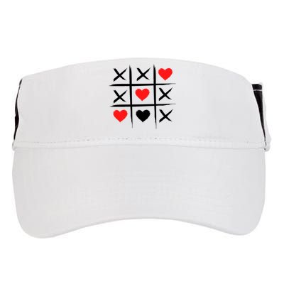 XOXO Tic Tac Toe Heart Valentines Day Adult Drive Performance Visor