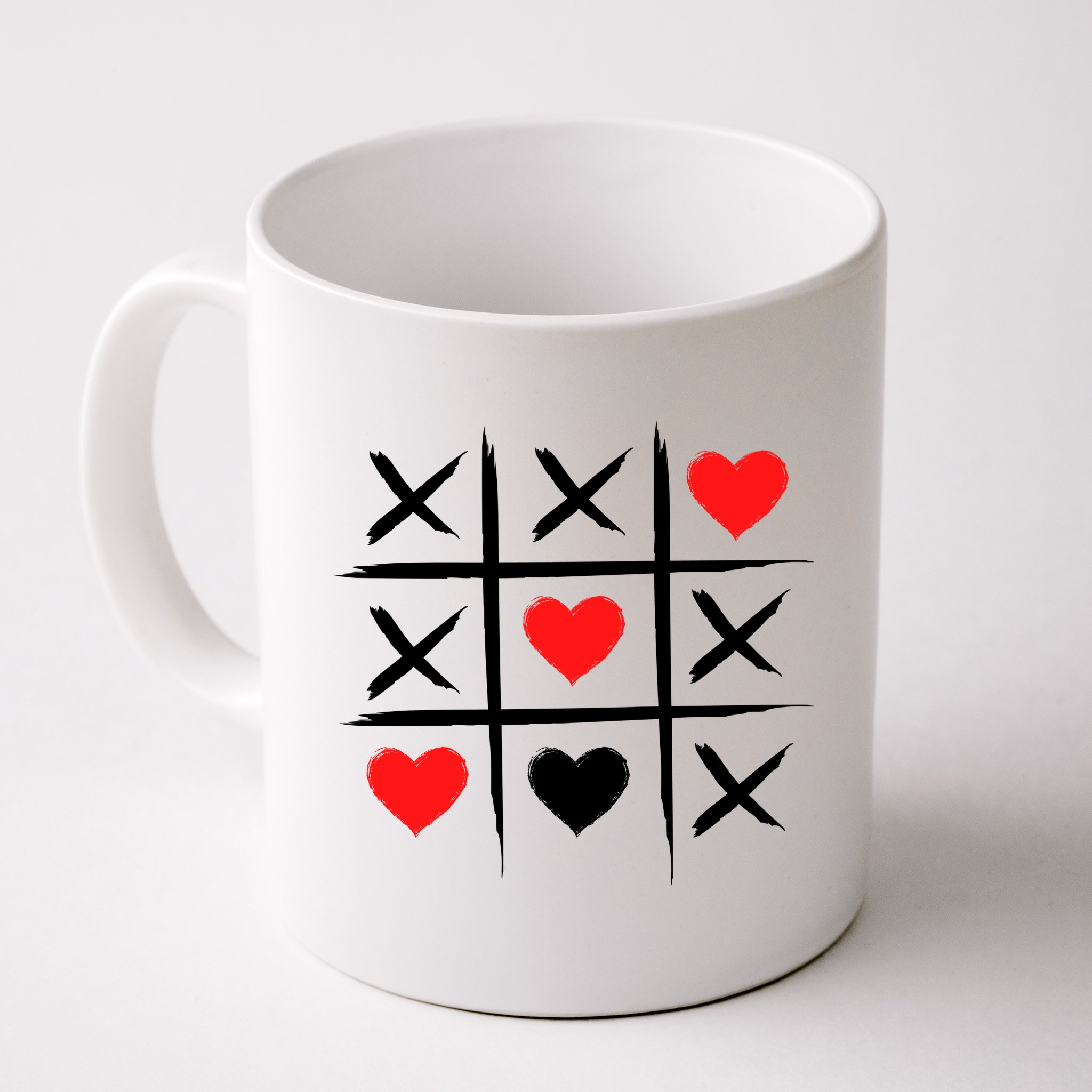 XOXO Tic Tac Toe Heart Valentines Day Mug