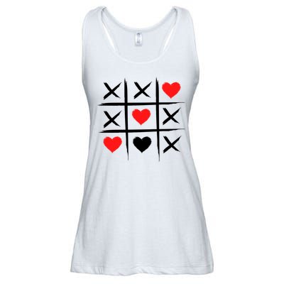 XOXO Tic Tac Toe Heart Valentines Day Ladies Essential Flowy Tank
