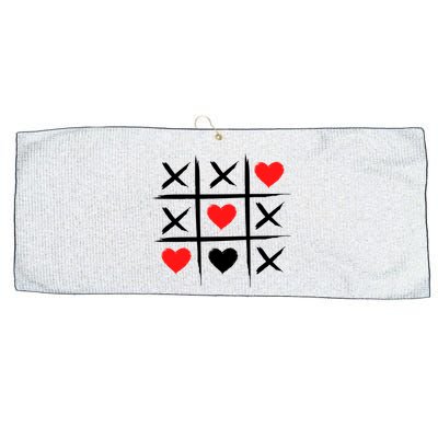 XOXO Tic Tac Toe Heart Valentines Day Large Microfiber Waffle Golf Towel