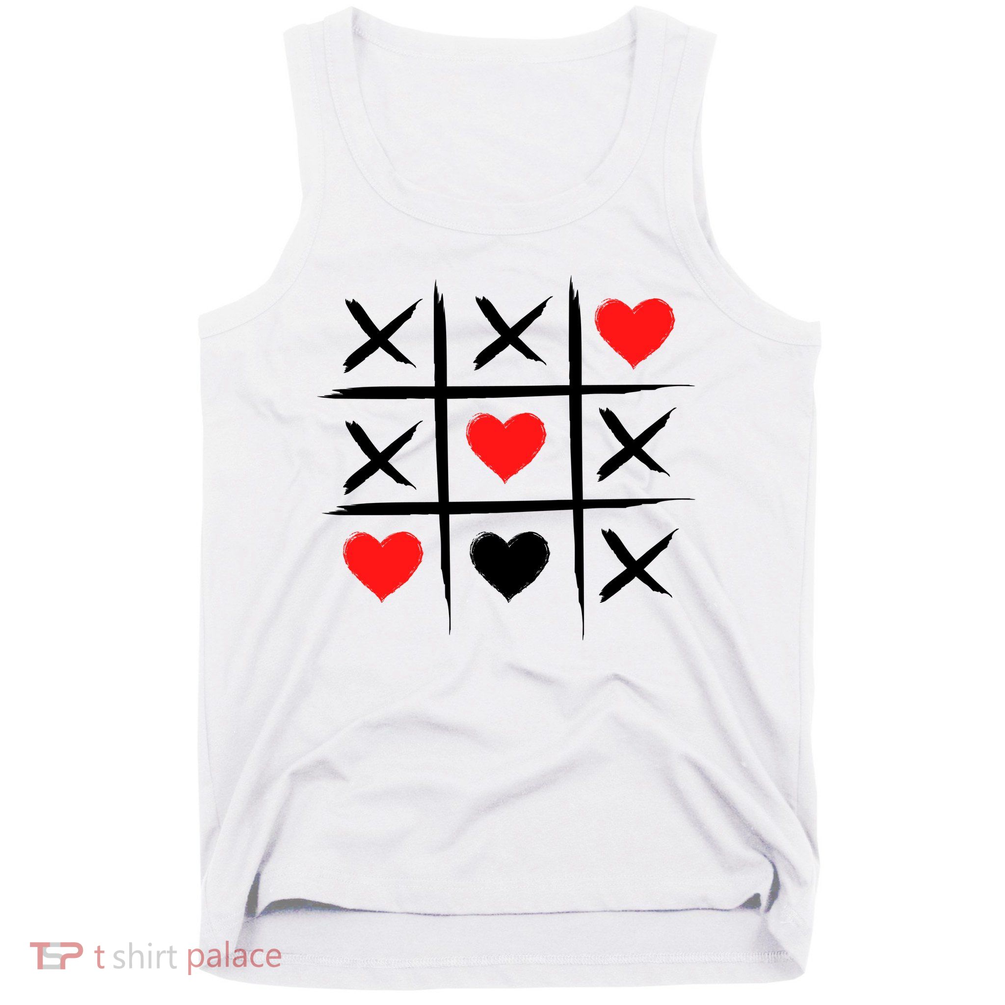 XOXO Tic Tac Toe Heart Valentines Day Tank Top