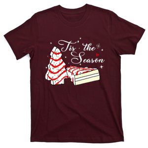 Xmas Tis The Season Christmas Tree Cakes Debbie Becky Jen T-Shirt