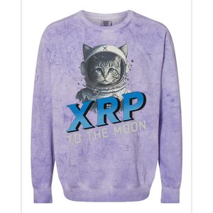 Xrp To The Moon Crypto Merchandise Colorblast Crewneck Sweatshirt