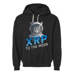 Xrp To The Moon Crypto Merchandise Garment-Dyed Fleece Hoodie