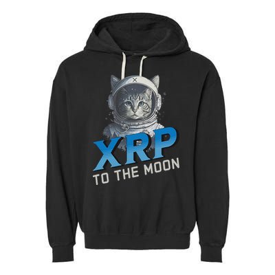 Xrp To The Moon Crypto Merchandise Garment-Dyed Fleece Hoodie