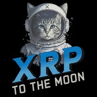 Xrp To The Moon Crypto Merchandise Full-Length Apron With Pockets