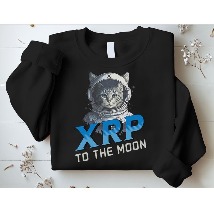 Xrp To The Moon Crypto Merchandise Sweatshirt