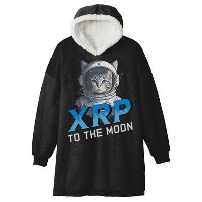 Xrp To The Moon Crypto Merchandise Hooded Wearable Blanket