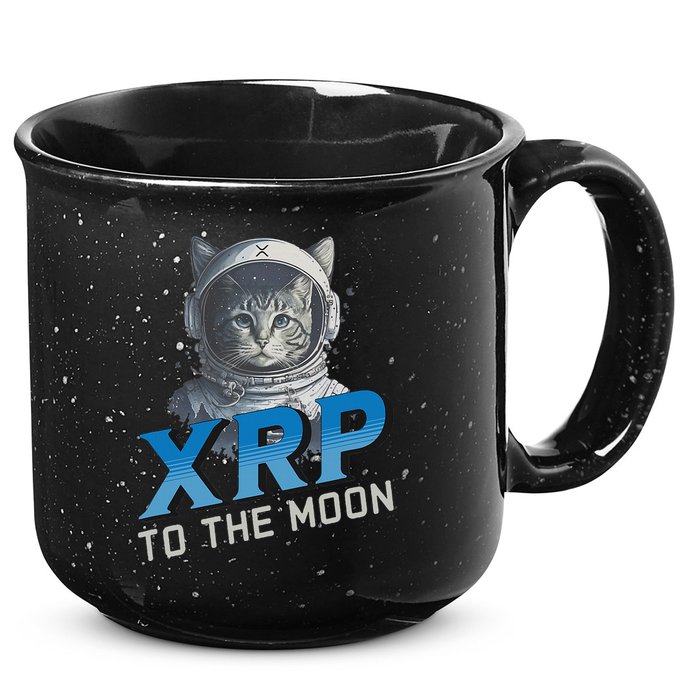 Xrp To The Moon Crypto Merchandise 15oz Campfire Ceramic Mug