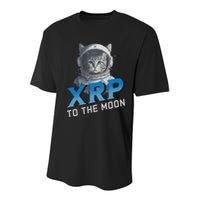 Xrp To The Moon Crypto Merchandise Youth Performance Sprint T-Shirt