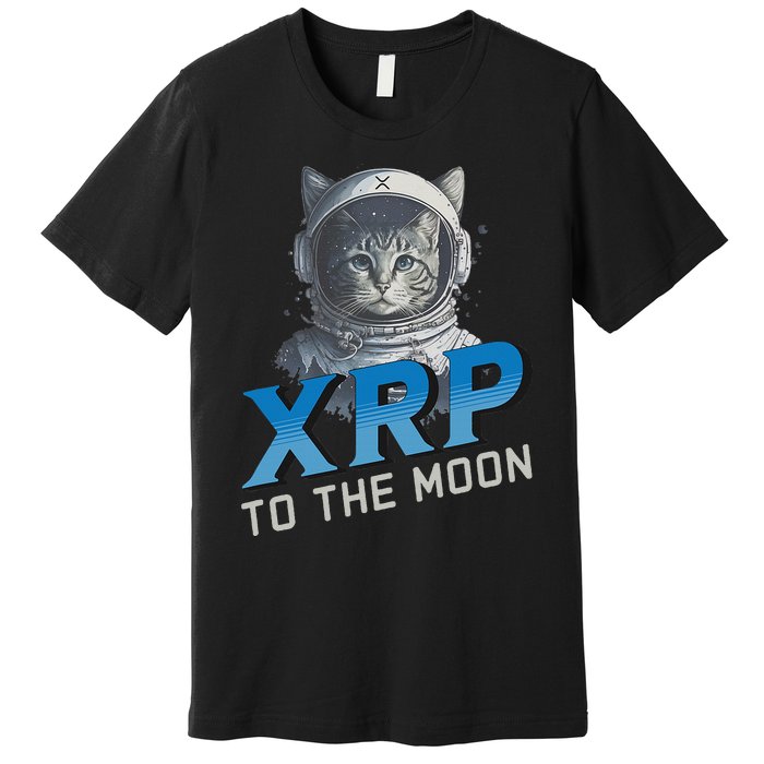 Xrp To The Moon Crypto Merchandise Premium T-Shirt