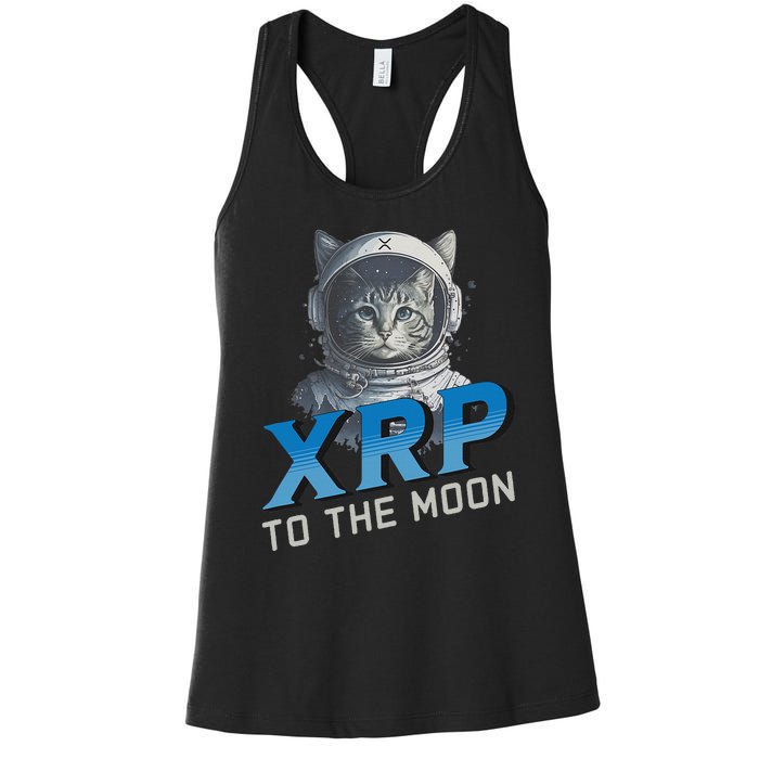 Xrp To The Moon Crypto Merchandise Women's Racerback Tank