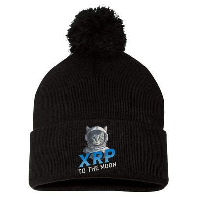 Xrp To The Moon Crypto Merchandise Pom Pom 12in Knit Beanie