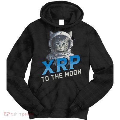 Xrp To The Moon Crypto Merchandise Tie Dye Hoodie