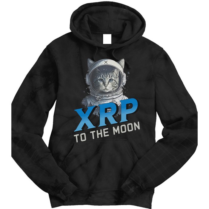 Xrp To The Moon Crypto Merchandise Tie Dye Hoodie