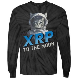 Xrp To The Moon Crypto Merchandise Tie-Dye Long Sleeve Shirt