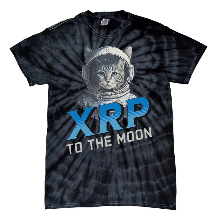 Xrp To The Moon Crypto Merchandise Tie-Dye T-Shirt