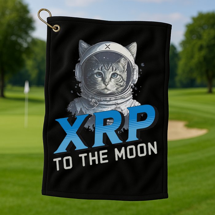 Xrp To The Moon Crypto Merchandise Golf Towel