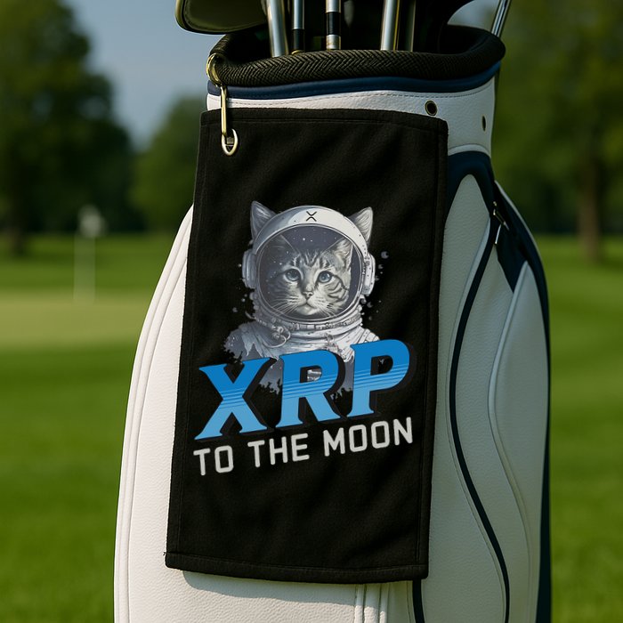 Xrp To The Moon Crypto Merchandise Golf Towel