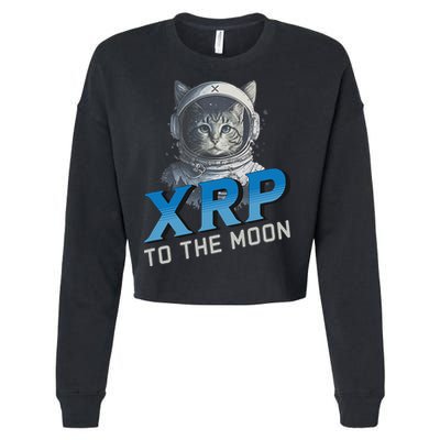 Xrp To The Moon Crypto Merchandise Cropped Pullover Crew