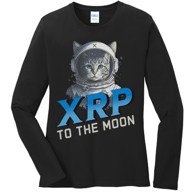 Xrp To The Moon Crypto Merchandise Ladies Long Sleeve Shirt