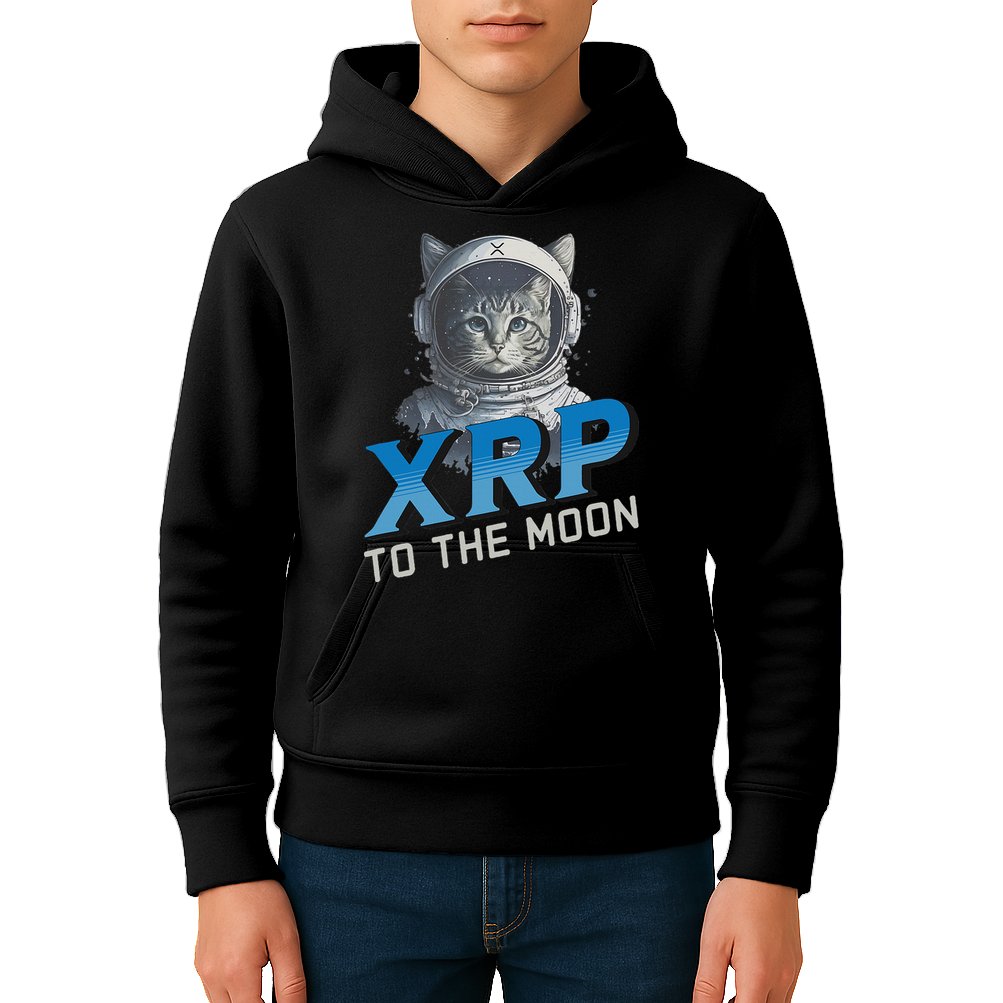 Xrp To The Moon Crypto Merchandise Kids Hoodie