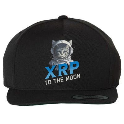 Xrp To The Moon Crypto Merchandise Wool Snapback Cap