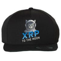 Xrp To The Moon Crypto Merchandise Wool Snapback Cap