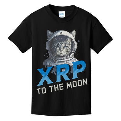 Xrp To The Moon Crypto Merchandise Kids T-Shirt