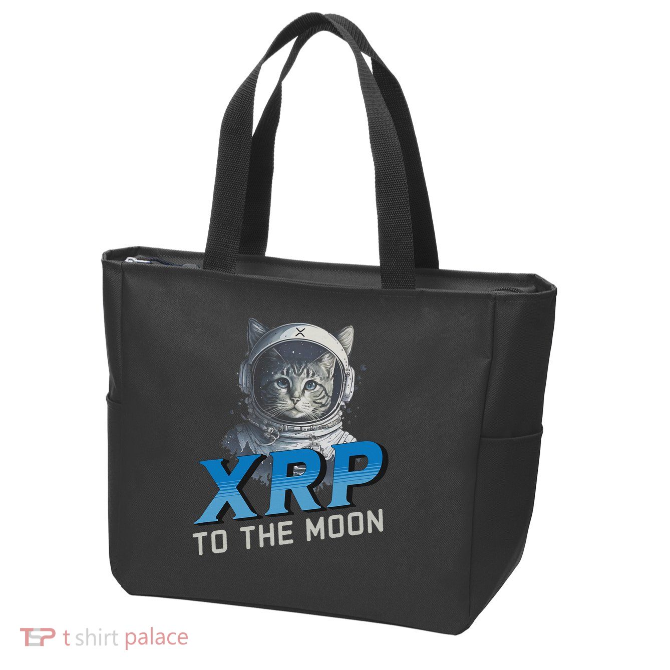 Xrp To The Moon Crypto Merchandise Zip Tote Bag