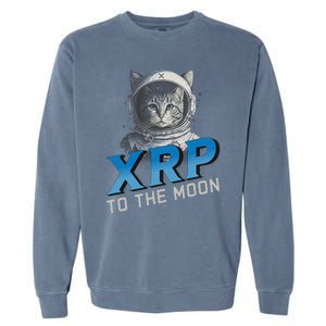 Xrp To The Moon Crypto Merchandise Garment-Dyed Sweatshirt