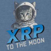 Xrp To The Moon Crypto Merchandise Garment-Dyed Sweatshirt
