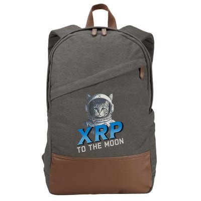 Xrp To The Moon Crypto Merchandise Cotton Canvas Backpack