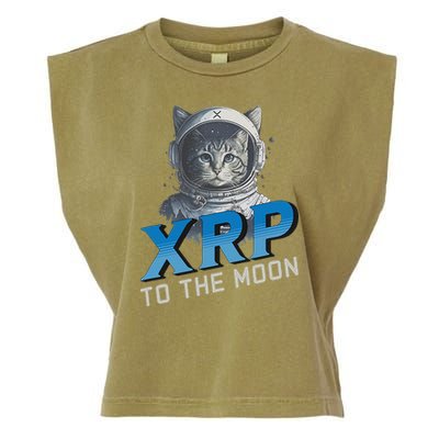 Xrp To The Moon Crypto Merchandise Garment-Dyed Women's Muscle Tee