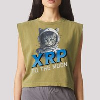 Xrp To The Moon Crypto Merchandise Garment-Dyed Women's Muscle Tee