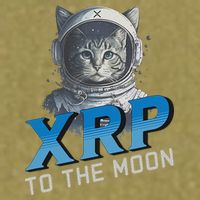 Xrp To The Moon Crypto Merchandise Garment-Dyed Women's Muscle Tee