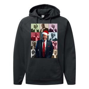 Xmas Trump Trump For President Trump Christmas Performance Fleece Hoodie