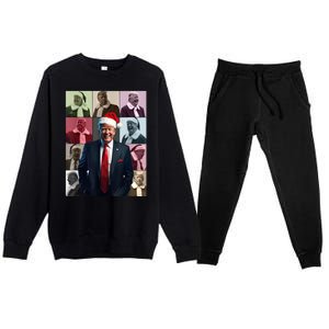 Xmas Trump Trump For President Trump Christmas Premium Crewneck Sweatsuit Set