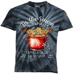 Xmas Tis The Season For Tamales Christmas Mexican Food Kids Tie-Dye T-Shirt