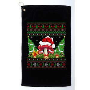 Xmas Tree Ugly Santa Hat Mushroom Christmas Funny Gift Platinum Collection Golf Towel