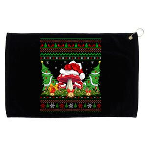 Xmas Tree Ugly Santa Hat Mushroom Christmas Funny Gift Grommeted Golf Towel