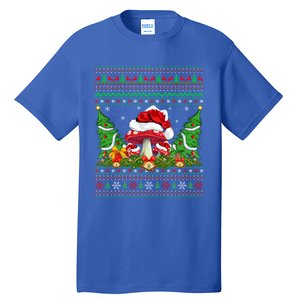 Xmas Tree Ugly Santa Hat Mushroom Christmas Funny Gift Tall T-Shirt