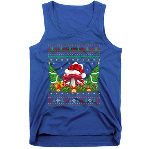 Xmas Tree Ugly Santa Hat Mushroom Christmas Funny Gift Tank Top