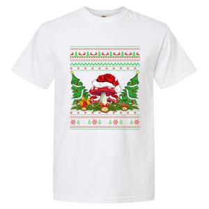 Xmas Tree Ugly Santa Hat Mushroom Christmas Funny Gift Garment-Dyed Heavyweight T-Shirt