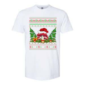 Xmas Tree Ugly Santa Hat Mushroom Christmas Funny Gift Softstyle CVC T-Shirt