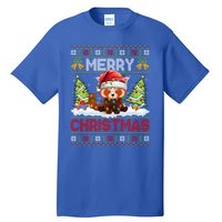 Xmas Tree Ugly Santa Hat Red Panda Christmas Great Gift Tall T-Shirt